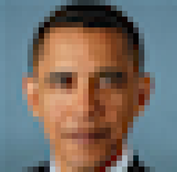 Pixelated image of President Obama.